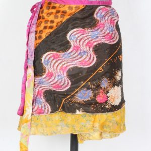 Mini Size Vintage Silk Magic Wrap Skirt SWS145
