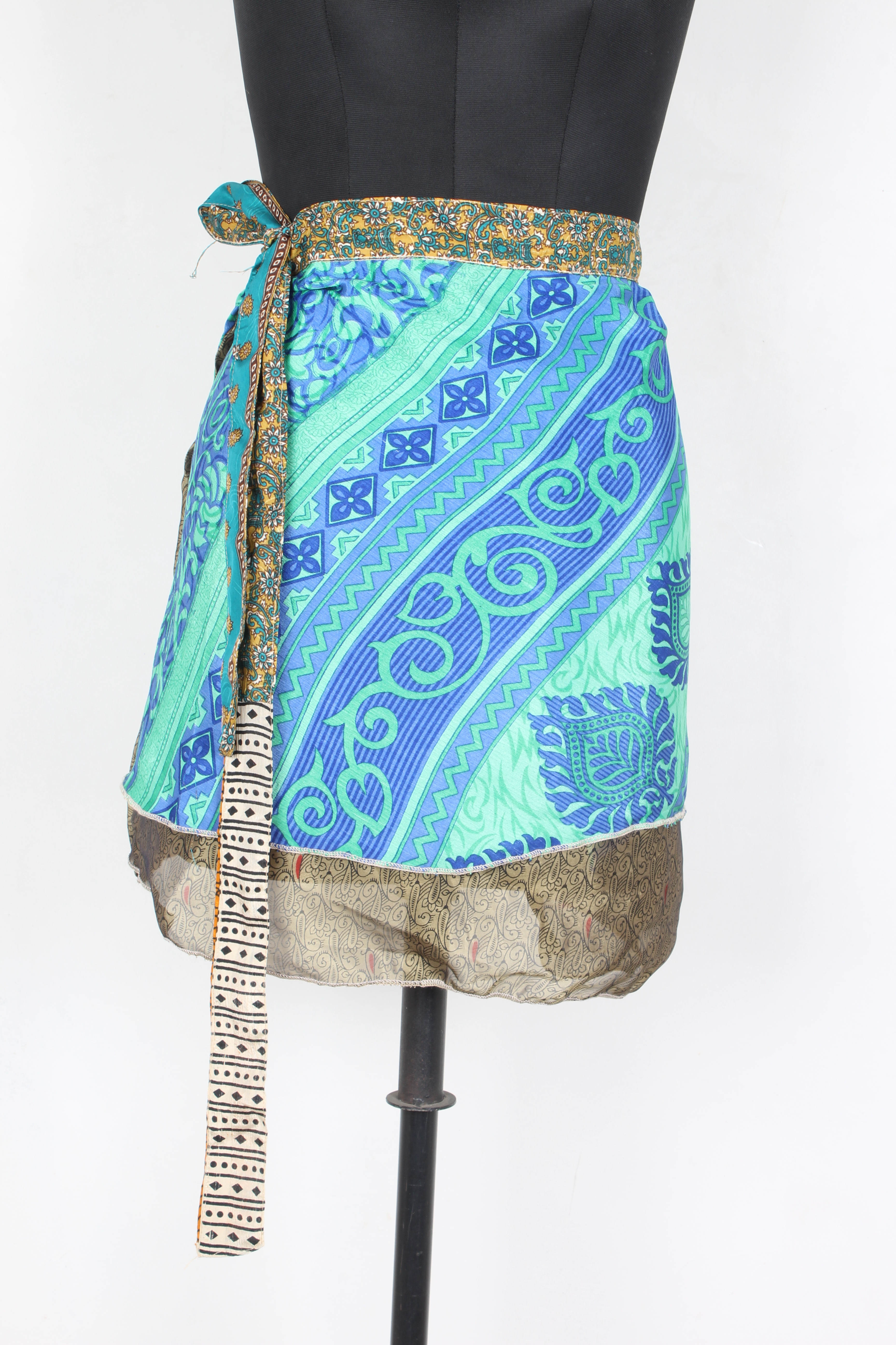 Mini Size Vintage Silk Magic Wrap Skirt SWS150