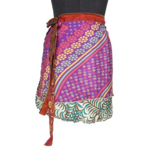 Mini Size Vintage Silk Magic Wrap Skirt SWS151
