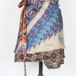 Mini Size Vintage Silk Magic Wrap Skirt SWS158