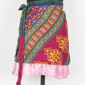 Mini Size Vintage Silk Magic Wrap Skirt SWS159