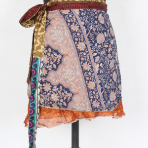 Mini Size Vintage Silk Magic Wrap Skirt SWS160