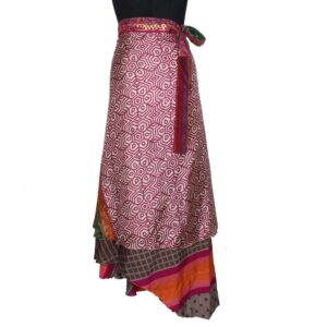 Vintage Silk Magic Wrap Skirt SW2040