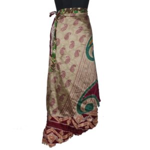 Vintage Silk Magic Wrap Skirt SW2053