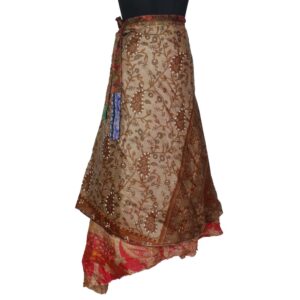 Vintage Silk Magic Wrap Skirt SW2058