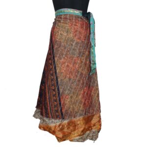 Vintage Silk Magic Wrap Skirt SW2060