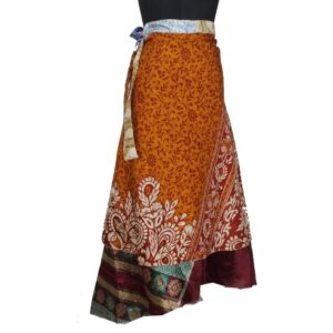 Vintage Silk Magic Wrap Skirt SW2073