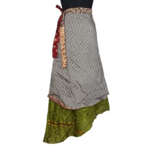 Vintage Silk Magic Wrap Skirt SW2086