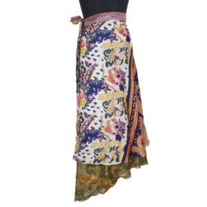 Vintage Silk Magic Wrap Skirt SW2121