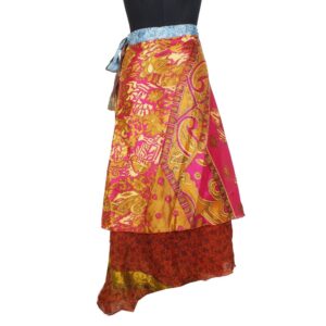 Vintage Silk Magic Wrap Skirt SW2128