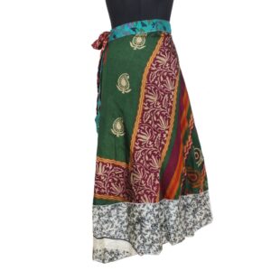 Vintage Silk Magic Wrap Skirt SW2129
