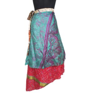 Vintage Silk Magic Wrap Skirt SW2135