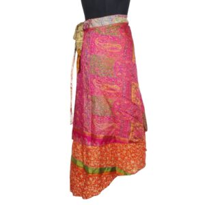 Vintage Silk Magic Wrap Skirt SW2136