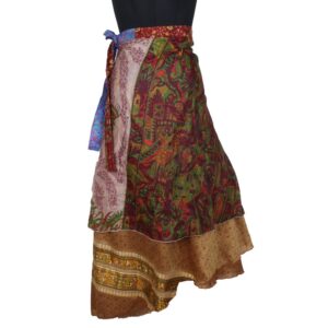 Vintage Silk Magic Wrap Skirt SW2150