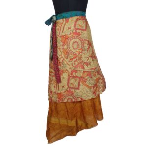 Vintage Silk Magic Wrap Skirt SW2153