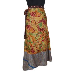 Vintage Silk Magic Wrap Skirt SW2157