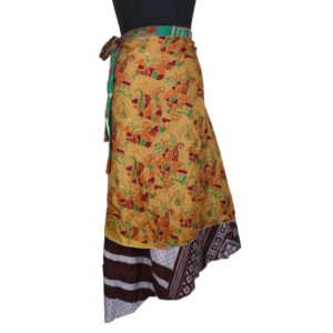 Vintage Silk Magic Wrap Skirt SW2164
