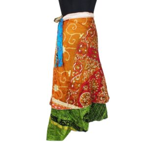 Vintage Silk Magic Wrap Skirt SW2226