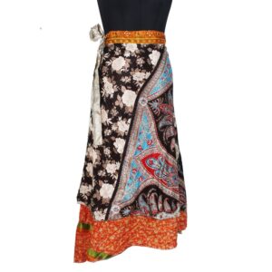 Vintage Silk Magic Wrap Skirt SW2236