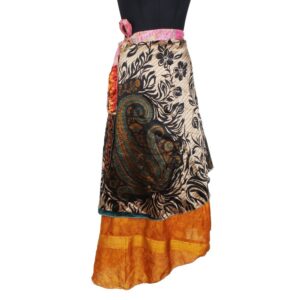 Vintage Silk Magic Wrap Skirt SW2237