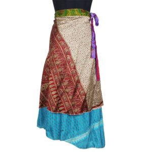 Vintage Silk Magic Wrap Skirt SW2246
