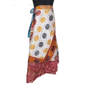 Vintage Silk Magic Wrap Skirt SW2249