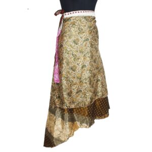 Vintage Silk Magic Wrap Skirt SW2250