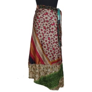 Vintage Silk Magic Wrap Skirt SW2255