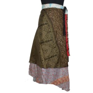 Vintage Silk Magic Wrap Skirt SW2261