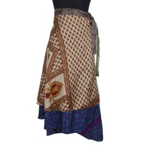 Vintage Silk Magic Wrap Skirt SW2266