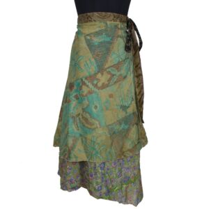 Vintage Silk Magic Wrap Skirt SW2271