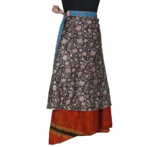 Vintage Silk Magic Wrap Skirt SW2309