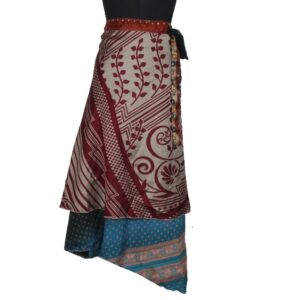 Vintage Silk Magic Wrap Skirt SW2315