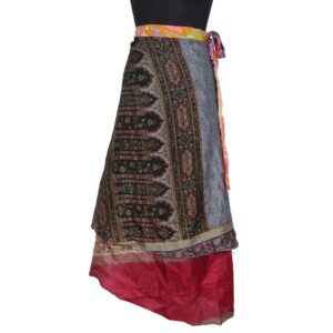 Vintage Silk Magic Wrap Skirt SW2321