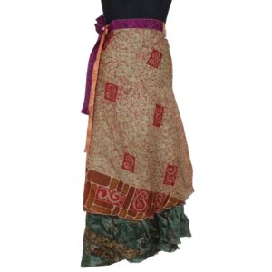 Vintage Silk Magic Wrap Skirt SW2338