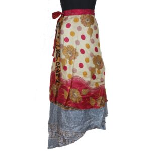 Vintage Silk Magic Wrap Skirt SW2352