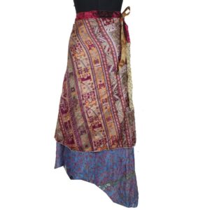 Vintage Silk Magic Wrap Skirt SW2401