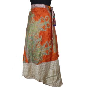 Vintage Silk Magic Wrap Skirt SW2426