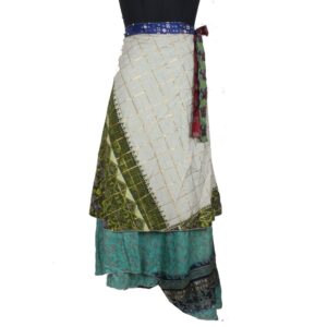 Vintage Silk Magic Wrap Skirt SW2430