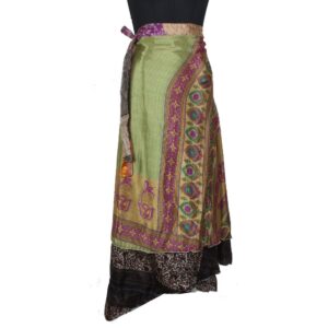 Vintage Silk Magic Wrap Skirt SW2432