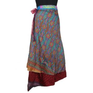 Vintage Silk Magic Wrap Skirt SW2434