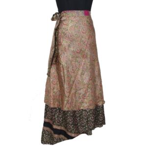 Vintage Silk Magic Wrap Skirt SW2438