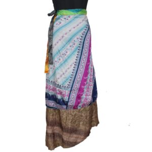 Vintage Silk Magic Wrap Skirt SW2445