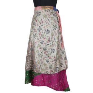 Vintage Silk Magic Wrap Skirt SW2448
