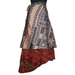 Vintage Silk Magic Wrap Skirt SW2453