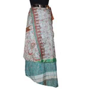 Vintage Silk Magic Wrap Skirt SW2454