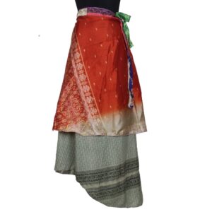 Vintage Silk Magic Wrap Skirt SW2467