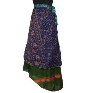 Vintage Silk Magic Wrap Skirt SW2472