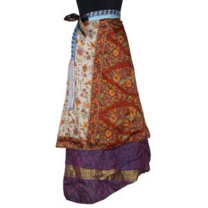 Vintage Silk Magic Wrap Skirt SW2475