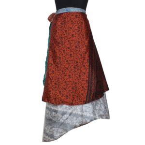 Vintage Silk Magic Wrap Skirt SW2482